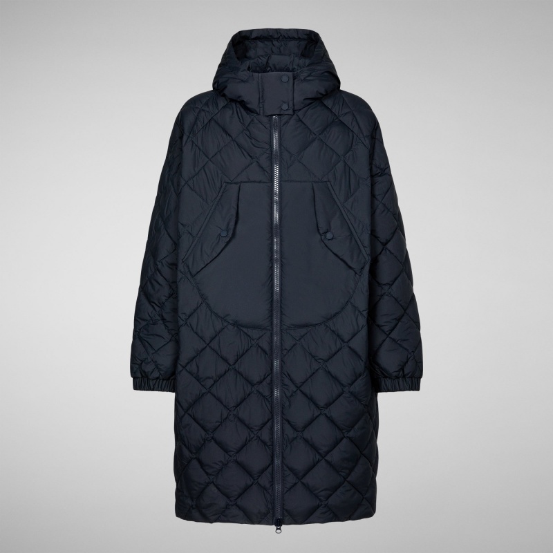 Save The Duck Valerian Puffer Coat Azules Negras | GDLNZ8692