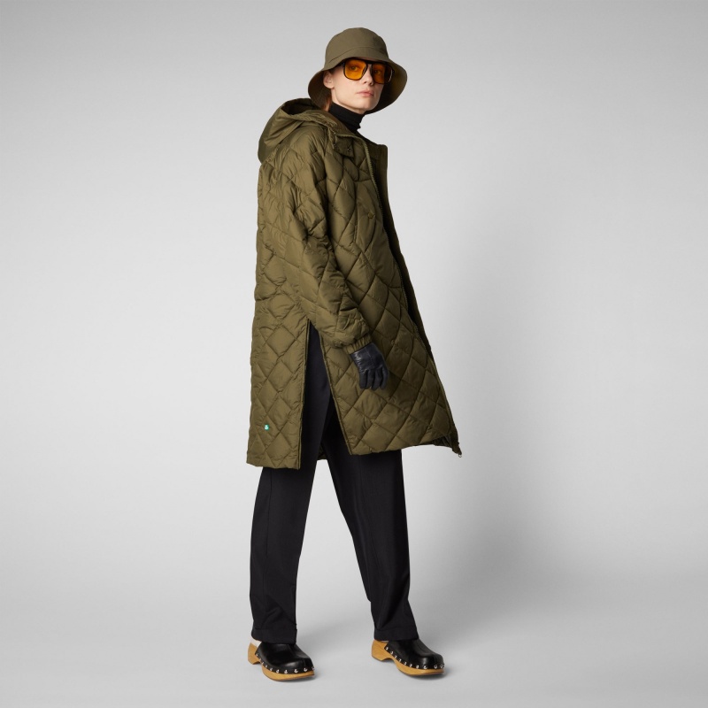 Save The Duck Valerian Puffer Coat Verde | FBZQY6894