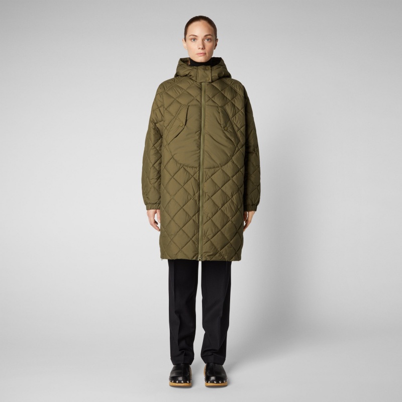 Save The Duck Valerian Puffer Coat Verde | FBZQY6894