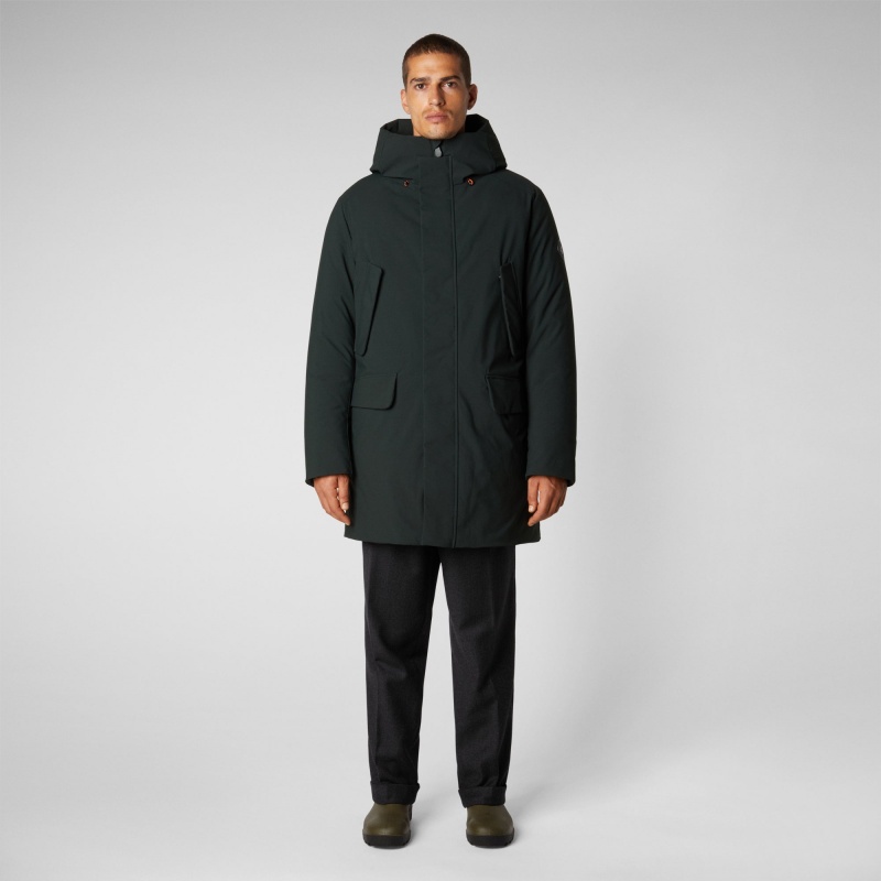 Save The Duck Wilson Arctic Encapuchado Parka Verde Negras | DFEBP0432
