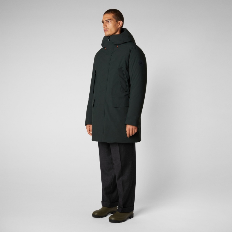 Save The Duck Wilson Arctic Encapuchado Parka Verde Negras | DFEBP0432