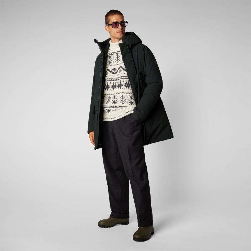 Save The Duck Wilson Arctic Encapuchado Parka Verde Negras | DFEBP0432