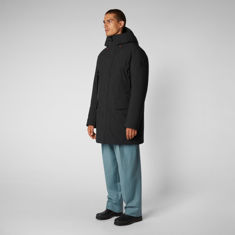 Save The Duck Wilson Arctic Encapuchado Parka Negras | ZEYAJ4502